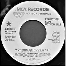 Waylon Jennings Working Without A Net USED VINYL 7INCH 45 RPM PROMO STEREO