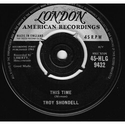 Troy Shondell This Time USED VINYL 7INCH 45 RPM SINGLE