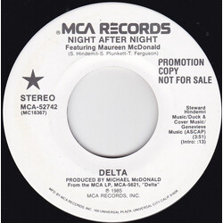 Delta (31) Night After Night USED VINYL 7INCH 45 RPM SINGLE PROMO