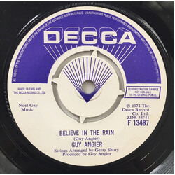Guy Angier Believe In The Rain / The Days Are Long USED VINYL 7INCH SINGLE PROMO