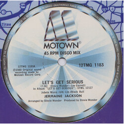 Jermaine Jackson Let's Get Serious / Je Vous Aime Beaucoup VINYL 12" USED