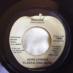 John Lennon / The Plastic Ono Band Imagine USED VINYL 7INCH SINGLE 45 RPM