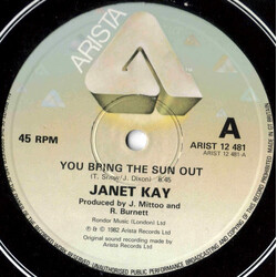 Janet Kay / Jackie Mittoo You Bring The Sun Out / Jackie's Rockers USED VINYL 12INCH 45 RPM SINGLE