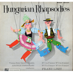 Franz Liszt / Orchester Der Wiener Staatsoper / Anatole Fistoulari Four Hungarian Rhapsodies Vinyl LP USED