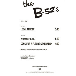 The B-52's Legal Tender VINYL 12" USED