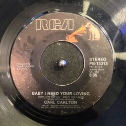 Carl Carlton Baby I Need Your Loving USED VINYL 7INCH 45 RPM STYRENE STEREO