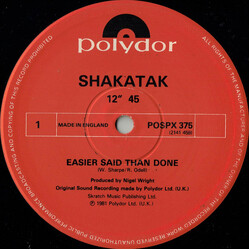 Shakatak Easier Said Than Done VINYL 12" USED