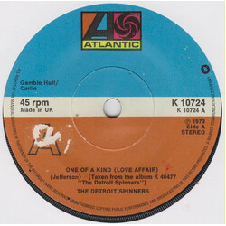 Spinners One Of A Kind (Love Affair) USED VINYL 7INCH 45 RPM SINGLE STEREO