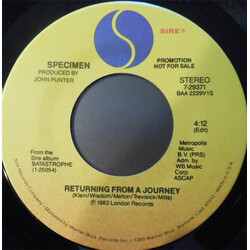 Specimen Returning From A Journey USED VINYL 7INCH PROMO