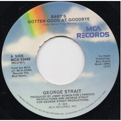George Strait Baby's Gotten Good At Goodbye VINYL 7" USED