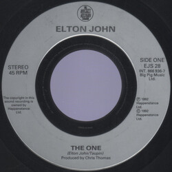 Elton John The One USED VINYL 7INCH 45 RPM SINGLE JUKEBOX