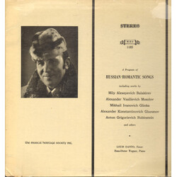 Louis Danto / Hans Dieter Wagner (2) Romantic Songs Of Russia Vinyl LP USED