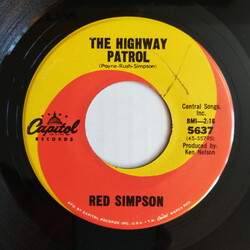 Red Simpson The Highway Patrol USED VINYL 7INCH 45 RPM SINGLE