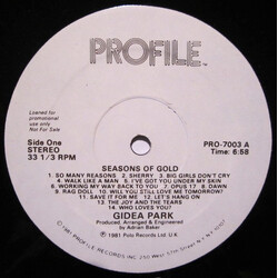 Gidea Park Seasons Of Gold USED VINYL 12INCH 33 S RPM PROMO STEREO