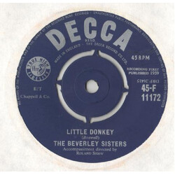The Beverley Sisters Little Donkey USED VINYL 7INCH 45 RPM SINGLE