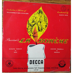 Giacomo Puccini / Renata Tebaldi / Giacinto Prandelli La Boheme - Record 2 Vinyl LP USED