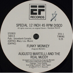 Augusto Martelli & The Real Mc Coy Funky Monkey / Blame The Record USED VINYL 12INCH 45 RPM STEREO