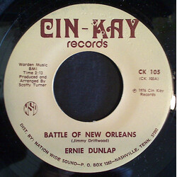 Ernie Dunlap Battle Of New Orleans USED VINYL 7INCH 45 RPM