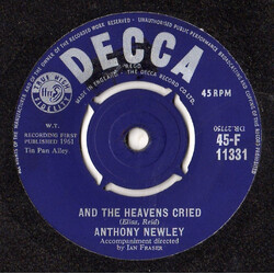 Anthony Newley And The Heavens Cried / Lonely Boy And Pretty Girl USED VINYL 7INCH 45 RPM