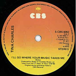 Tina Charles I'll Go Where Your Music Takes Me USED VINYL 7INCH 45 RPM SINGLE