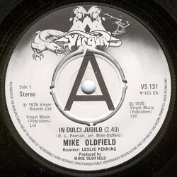 Mike Oldfield In Dulci Jubilo / On Horseback VINYL 7" USED