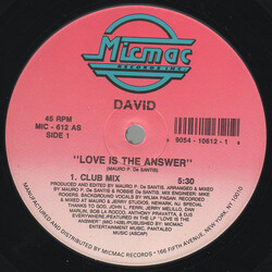 David Torres Love Is The Answer VINYL 12" USED
