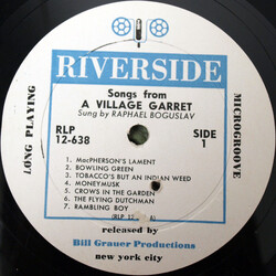 Raphael Boguslav Songs From A Village Garret Vinyl LP USED