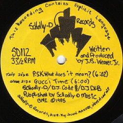 Schoolly D P.S.K.-What Does It Mean? / Gucci Time USED VINYL 12INCH 33 S RPM REISSUE