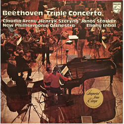 Ludwig Van Beethoven / Claudio Arrau / Henryk Szeryng / Janos Starker / New Philharmonia Orchestra / Eliahu Inbal Triple Concerto Vinyl LP USED