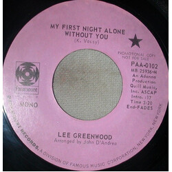 Lee Greenwood My First Night Alone Without You USED VINYL 7INCH 45 RPM PROMO STEREO MONO