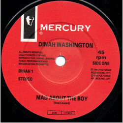 Dinah Washington Mad About The Boy USED VINYL 7INCH 45 RPM SINGLE REISSUE STEREO