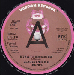 Gladys Knight And The Pips It's A Better Than Good Time USED VINYL 7INCH 45 RPM PROMO