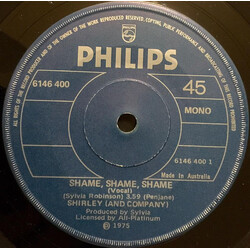 Shirley & Company Shame, Shame, Shame USED VINYL 7INCH 45 RPM SINGLE MONO
