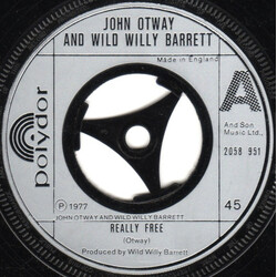 John Otway / Wild Willy Barrett Really Free USED VINYL 7INCH 45 RPM