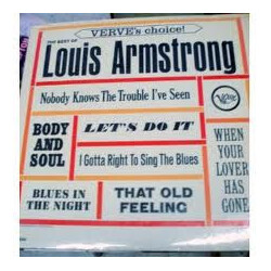 Louis Armstrong The Best Of Louis Armstrong Vinyl LP USED
