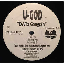 U-God DATs Gangsta / Shell Shock USED VINYL 12INCH PROMO