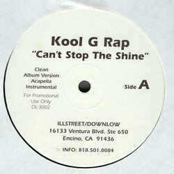 Kool G Rap Can't Stop The Shine / Thugs Anthem USED VINYL 12INCH 33 S RPM PROMO