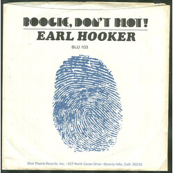 Earl Hooker Boogie, Don't Blot! USED VINYL 7INCH 45 RPM PROMO