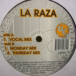 DJ Trajic La Raza USED VINYL 12INCH 33 S RPM
