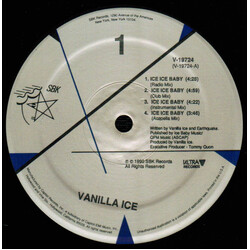 Vanilla Ice Ice Ice Baby USED VINYL 12INCH 33 S RPM