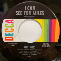 The Who I Can See For Miles / Mary-Anne With The Shaky Hands USED VINYL 7INCH 45 RPM SINGLE