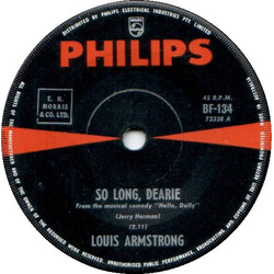 Louis Armstrong So Long Dearie USED VINYL 7INCH 45 RPM SINGLE