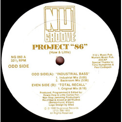 Project 86 Industrial Bass USED VINYL 12INCH 33 S RPM