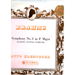 Johannes Brahms / Otto Klemperer / Philharmonia Orchestra Symphony No.3 In F Major / Academic Festival Overture Vinyl LP USED