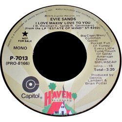 Evie Sands I Love Makin' Love To You USED VINYL 7INCH 45 RPM PROMO