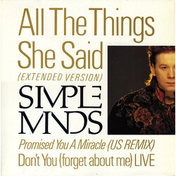 Simple Minds All The Things She Said (Extended Version) USED VINYL 12INCH SINGLE