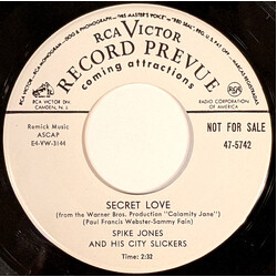 Spike Jones And His City Slickers Secret Love / I'm In The Mood For Love USED VINYL 7INCH 45 RPM SINGLE PROMO