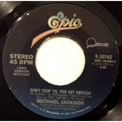 Michael Jackson Don't Stop 'Til You Get Enough USED VINYL 7INCH 45 RPM SINGLE STYRENE