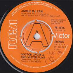 Jackie McLean Doctor Jackyll And Mister Funk USED VINYL 7INCH STEREO PROMO
