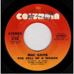 Mac Davis One Hell Of A Woman  VINYL 7" USED
